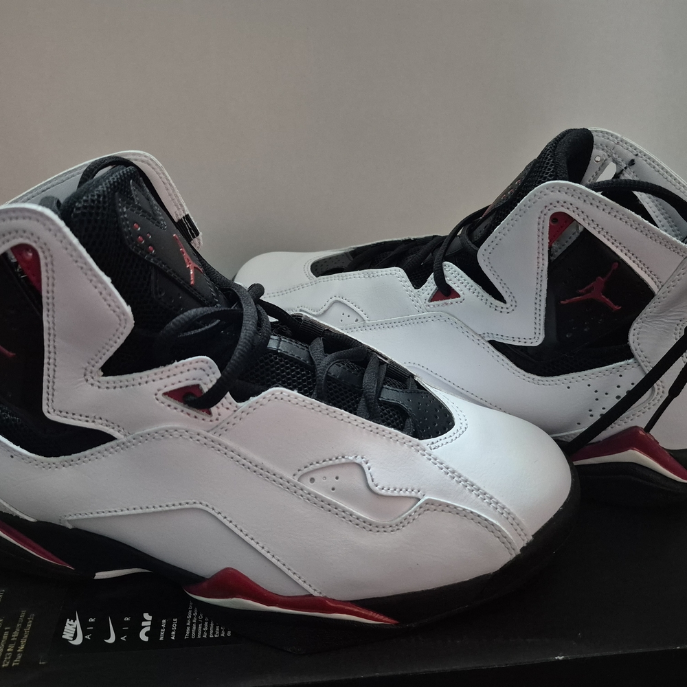 Jordan Athletic Shoes - White, Black, Red Accents - Picture 3 of 6